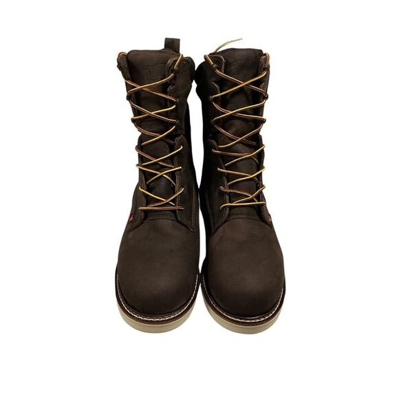 Red Wing Men Lace-up Steel Toe Work Boots/Shoe 12D Brown Water Oil Resistant NEW main image 6
